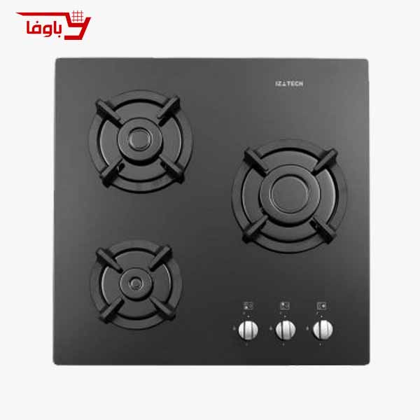 اجاق گاز صفحه ای استیل البرز | 3 شعله | مدل G3551 | شیشه | قطعات ایرانی
