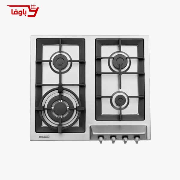 اجاق گاز صفحه ای استیل البرز | 4 شعله | مدل S4655 | استیل | قطعات ایرانی