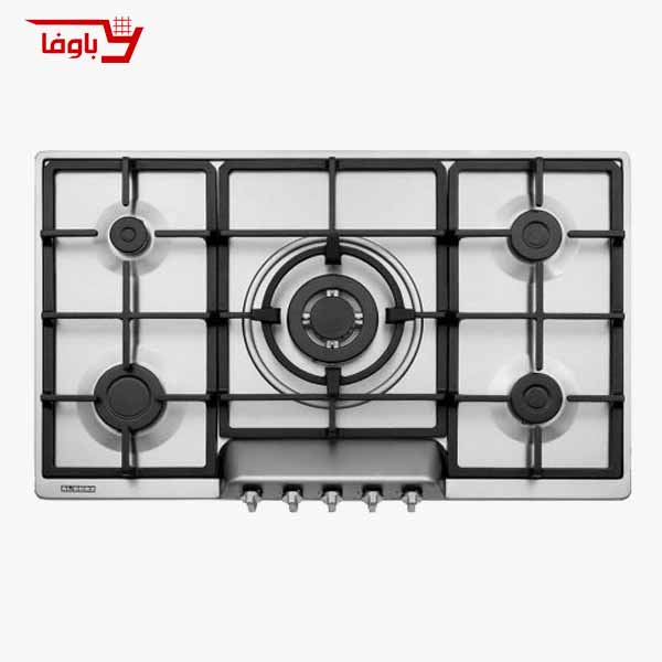اجاق گاز صفحه ای استیل البرز | 5 شعله | مدل S5957 | استیل | قطعات ایرانی