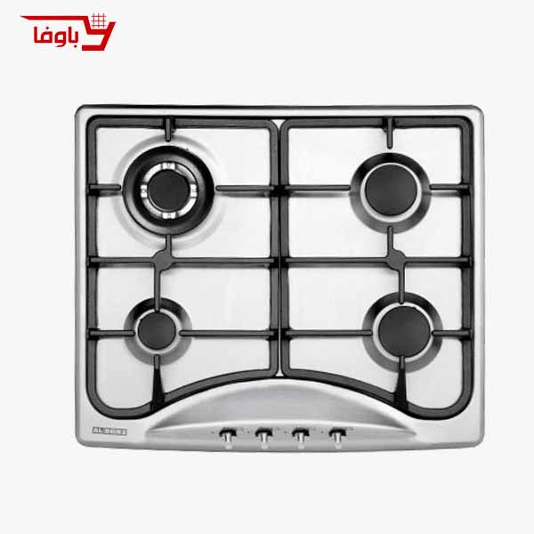 اجاق گاز صفحه ای استیل البرز | 4 شعله | مدل S4603 | استیل | قطعات ایتالیایی