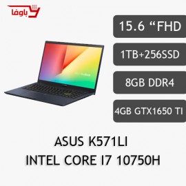 Asus VivoBook K571LI | Core I7 10750H | 8GB | 1+256SSD | 4GB GTX1650 TI FHD