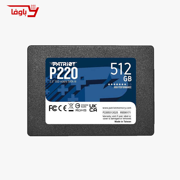 حافظه اس اس دی ssd پاتریوت | مدل Patriot P220 | ظرفیت 512 گیگابایت