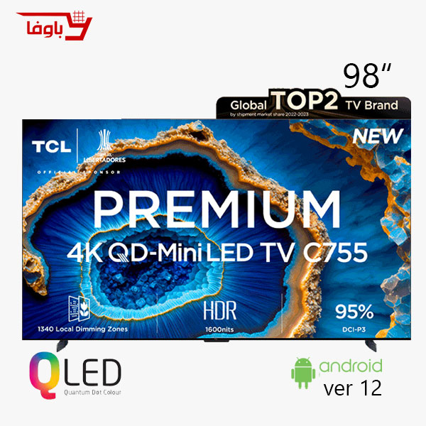 تلویزیون تی سی ال | هوشمند | مدل 98C755 | سایز 98 اینچ | QLED