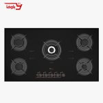 اجاق گاز صفحه ای بیمکث | شیشه ای | 5 شعله | مدل 0011