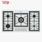 اجاق گاز صفحه ای بیمکث | استیل | 5 شعله | مدل 0012