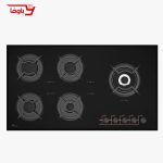 اجاق گاز صفحه ای بیمکث | شیشه ای | 5 شعله | مدل 0016