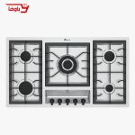 اجاق گاز صفحه ای بیمکث | استیل | 5 شعله | مدل 5099