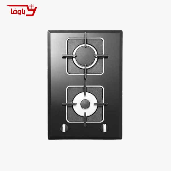 G-2303-BAVAFA اجاق گاز صفحه ای استیل البرز | 2 شعله | مدل G2303 | شیشه | قطعات ایتالیایی - Image 1