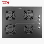 اجاق گاز صفحه ای استیل البرز | 4 شعله | مدل G4651 | شیشه | قطعات ایرانی