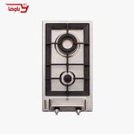 اجاق گاز صفحه ای استیل البرز | 2 شعله | مدل S2302 | استیل | قطعات ایتالیایی