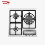 اجاق گاز صفحه ای استیل البرز | 3 شعله | مدل S3551 | استیل | قطعات ایرانی