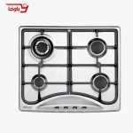 اجاق گاز صفحه ای استیل البرز | 4 شعله | مدل S4603 | استیل | قطعات ایتالیایی