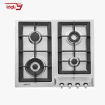 اجاق گاز صفحه ای استیل البرز | 4 شعله | مدل S4605 | استیل | قطعات ایتالیایی