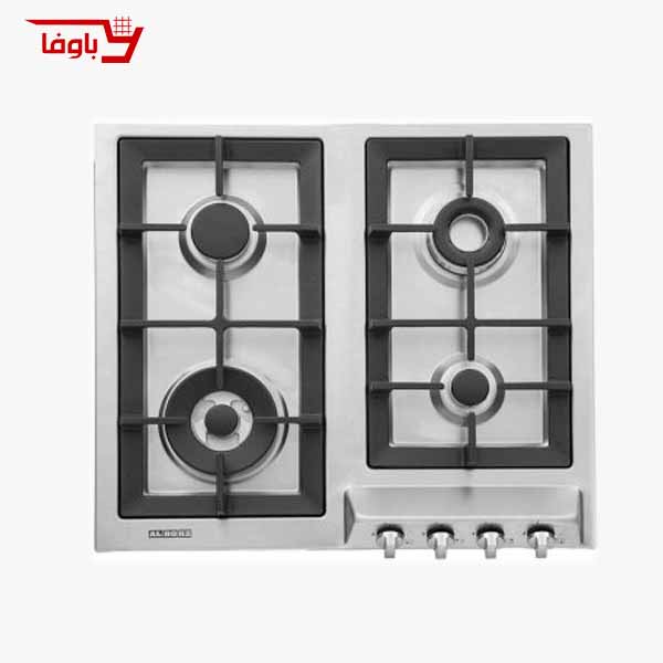 S-4605-BAVAFA اجاق گاز صفحه ای استیل البرز | 4 شعله | مدل S4605 | استیل | قطعات ایتالیایی - Image 1