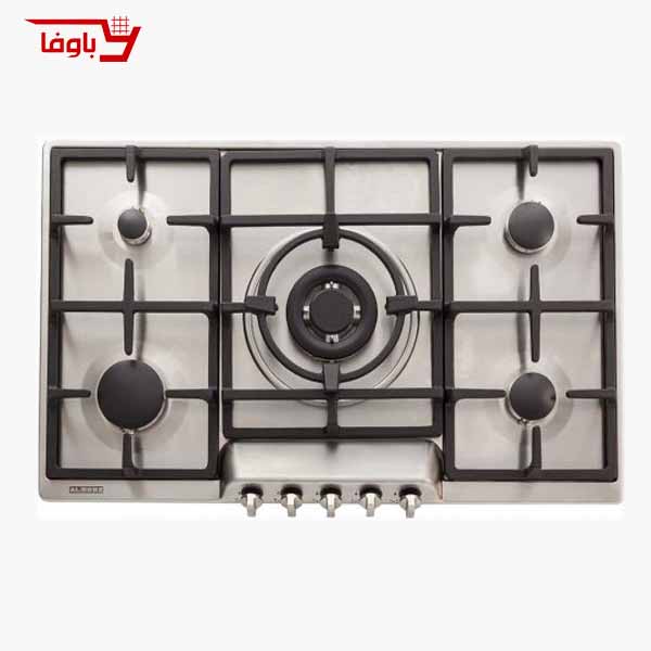 S-5907-BAVAFA اجاق گاز صفحه ای استیل البرز | 5 شعله | مدل S5907 | استیل | قطعات ایتالیایی - Image 1