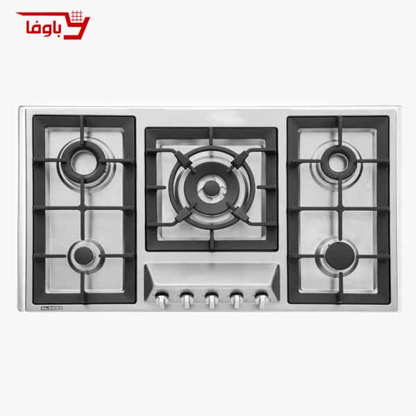 S-5910-BAVAFA اجاق گاز صفحه ای استیل البرز | 5 شعله | مدل S5910 | استیل | قطعات ایتالیایی - Image 1